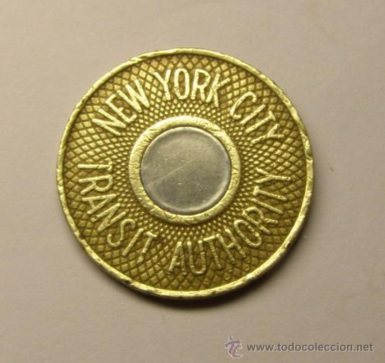 Monedas antiguas de Am&eacute;rica: Moneda token de Nueva York. - Foto 1