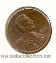 Monedas antiguas de Am&eacute;rica: 4-eeuu1-87. Moneda EE.UU. 1 Cent 1987. MBC - Foto 1