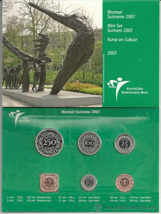 Monedas antiguas de Am&eacute;rica: Cartera monedas Surinam 2007 - Foto 1