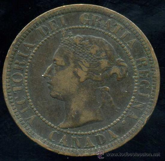Monedas antiguas de Am&eacute;rica: CANADA :  UN CENT 1887 - Foto 1