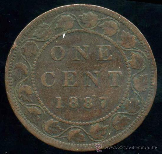 Monedas antiguas de Am&eacute;rica: CANADA :  UN CENT 1887 - Foto 2
