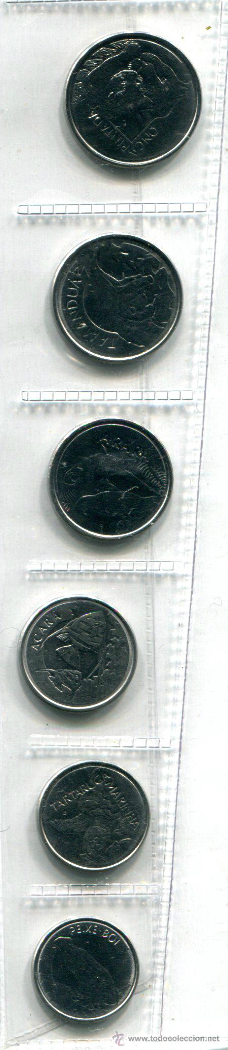 Monedas antiguas de Am&eacute;rica: 6 monedas diferentes de Brasil. Sin circular - Foto 1