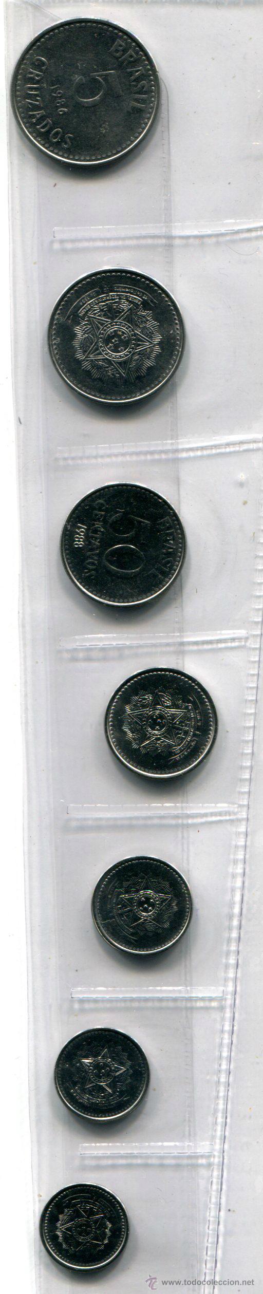 Monedas antiguas de Am&eacute;rica: 7 monedas diferentes de Brasil. Sin circular - Foto 2