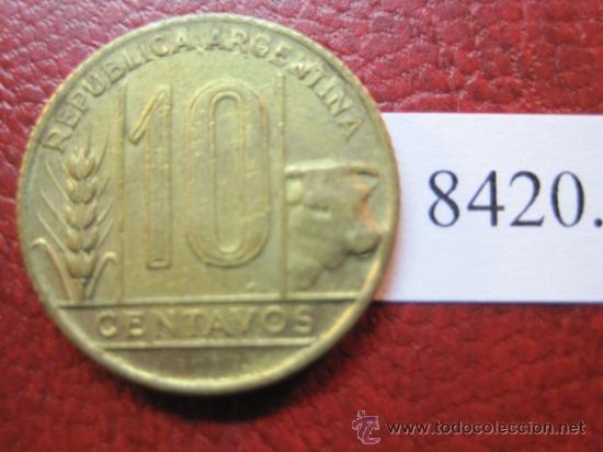 Monedas antiguas de Am&eacute;rica: Argentina , 10  centimos  1949 - Foto 2