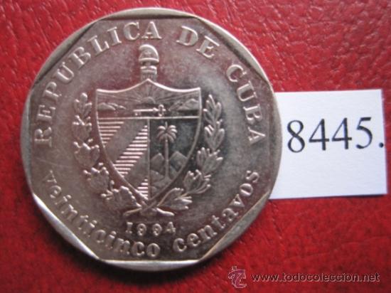 Monedas antiguas de Am&eacute;rica: Cuba ,  25  centimos 1994 - Foto 2