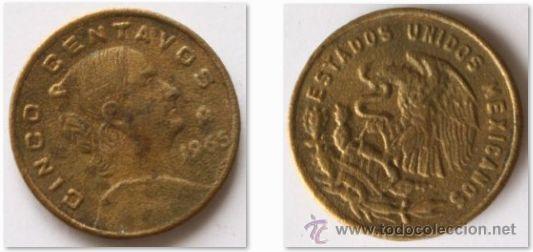 Monedas antiguas de Am&eacute;rica: MEXICO - JOSEFA - 5 CENTAVOS - 1965 - Foto 1