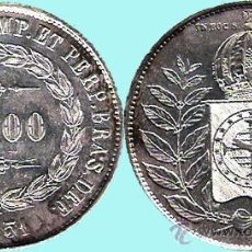 Monedas antiguas de América: BRASIL 1851. PEDRO II - 2000 REIS, PLATA 25,5 GR. CECA RIO DE JANEIRO. CONSERVACION SIN CIRCULAR. Lote 33138642