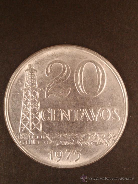 Monedas antiguas de Am&eacute;rica: Brasil 20 Centavos 1975 - Foto 1