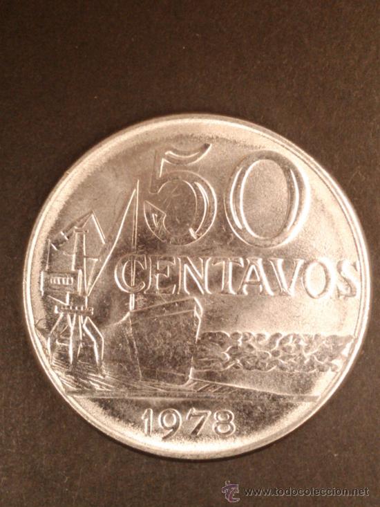 Monedas antiguas de Am&eacute;rica: Brasil 50 Centavos 1978 - Foto 1