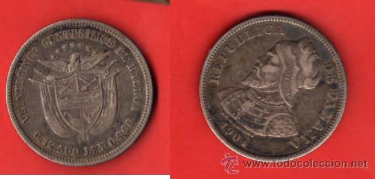 Monedas antiguas de Am&eacute;rica: PANAMA 25 CENTESIMOS 1904, PLATA - Foto 1