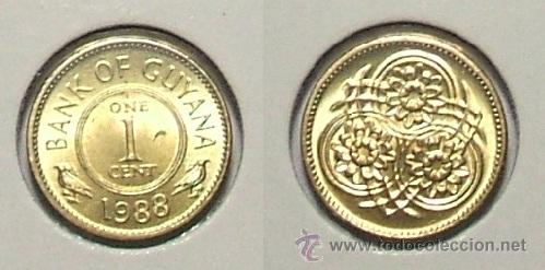 Monedas antiguas de Am&eacute;rica: KM# 31 - Guyana - 1 Cent - 1988 - (Sin circular) - Foto 1