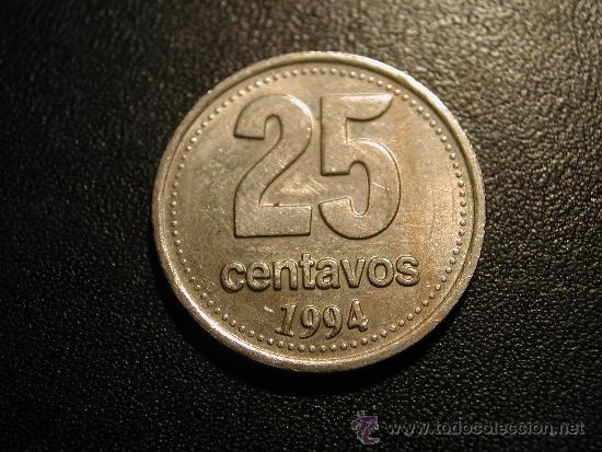 Monedas antiguas de Am&eacute;rica: Argentina 25 centavos 1994 - Foto 2