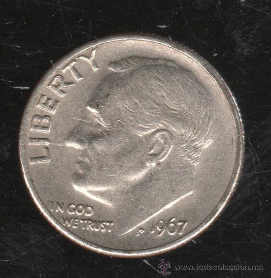 Monedas antiguas de Am&eacute;rica: MONEDA DE ONE DIME. - Foto 1