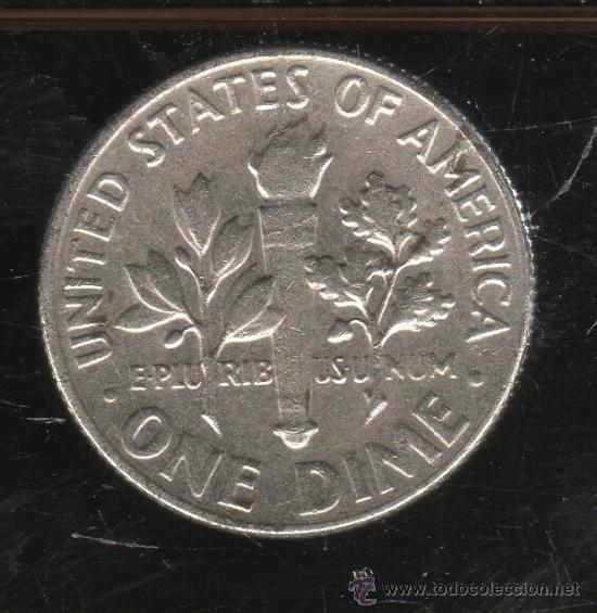 Monedas antiguas de Am&eacute;rica: MONEDA DE ONE DIME. - Foto 2