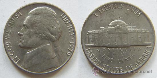 Monedas antiguas de Am&eacute;rica: Moneda de 5 centimos 1979 - Foto 1
