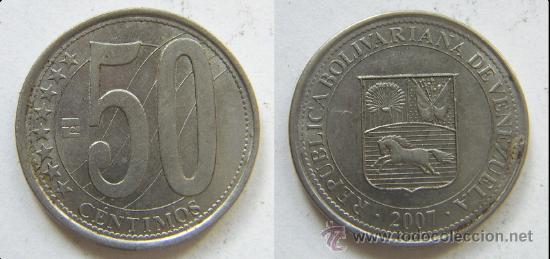 Monedas antiguas de Am&eacute;rica: Moneda de 50 centimos Venezuela 2007 - Foto 1