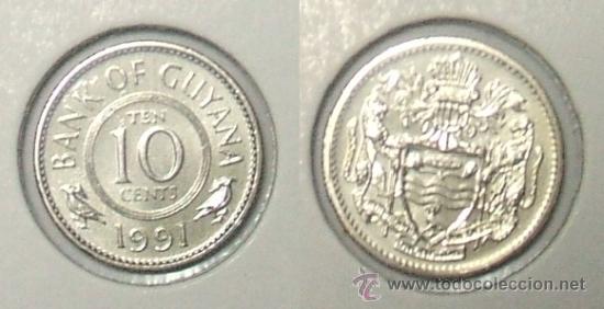 Monedas antiguas de Am&eacute;rica: KM# 33 - Guyana - 10 Cent - 1991 - (Sin circular). - Foto 1