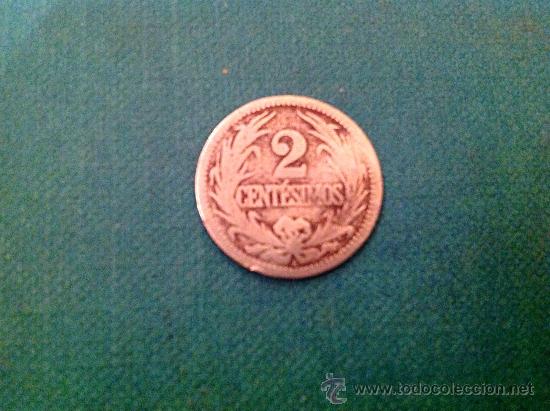 Monedas antiguas de Am&eacute;rica: Moneda de Uruguay; 2 cent&eacute;simos; 1901. - Foto 1