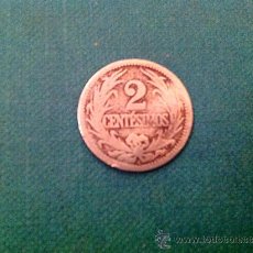 Monedas antiguas de América: MONEDA DE URUGUAY; 2 CENTÉSIMOS; 1901.