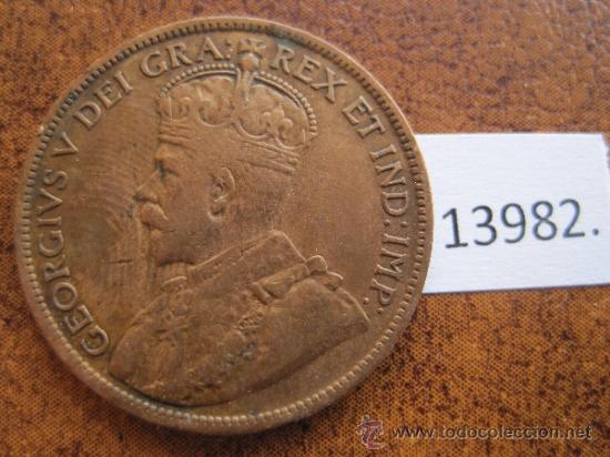 Monedas antiguas de Am&eacute;rica: Canada 1 centimo  1916 - Foto 1