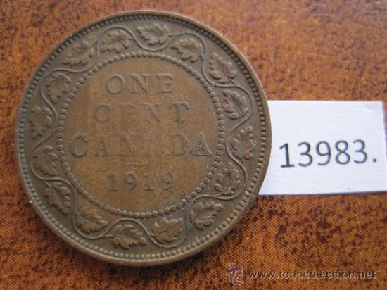 Monedas antiguas de Am&eacute;rica: Canada 1 centimo  1919 - Foto 2