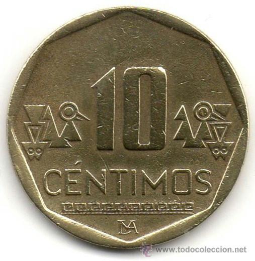 Monedas antiguas de Am&eacute;rica: DIEZ C&Eacute;NTIMOS. PER&Uacute;. 2002. - Foto 1