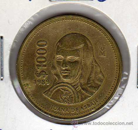 m xico 1000 pesos 1989 juana de asbaje mb Buy Coins of