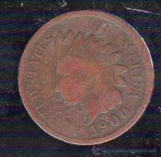 Monedas antiguas de Am&eacute;rica: ESTADOS UNIDOS. ONE CENT. 1900 - Foto 1