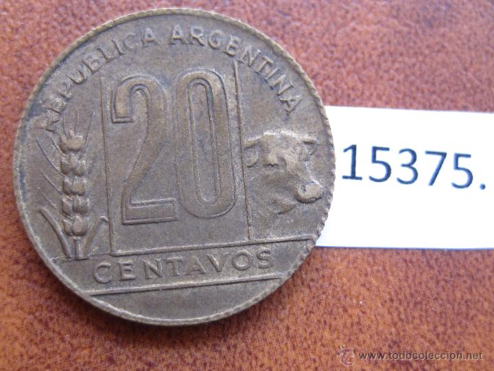 Monedas antiguas de Am&eacute;rica: Argentina 20 centimos 1949 - Foto 2