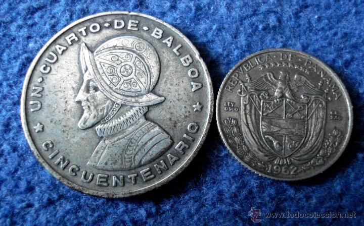 panamá. 2 monedas de plata antiguas. 1953 y 196 - Comprar Monedas