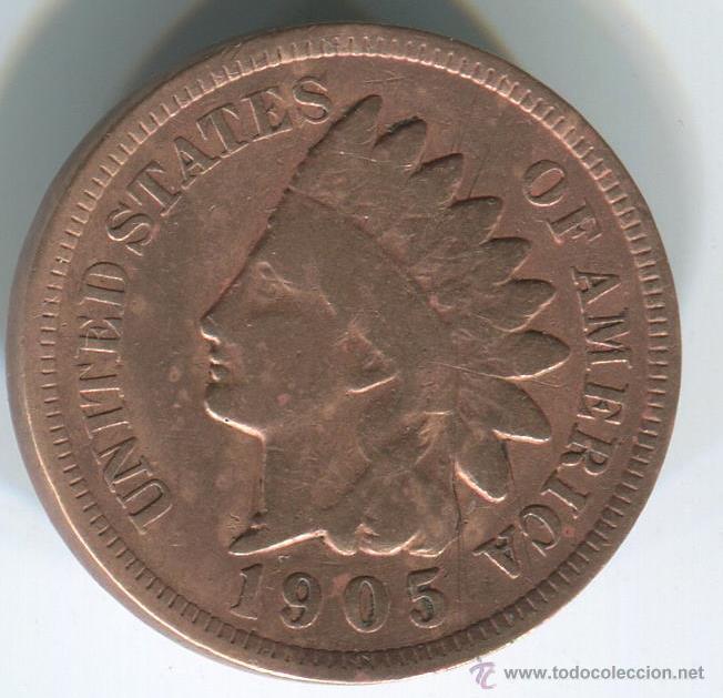 Monedas antiguas de Am&eacute;rica: USA. one indian cent 1905 - Foto 1