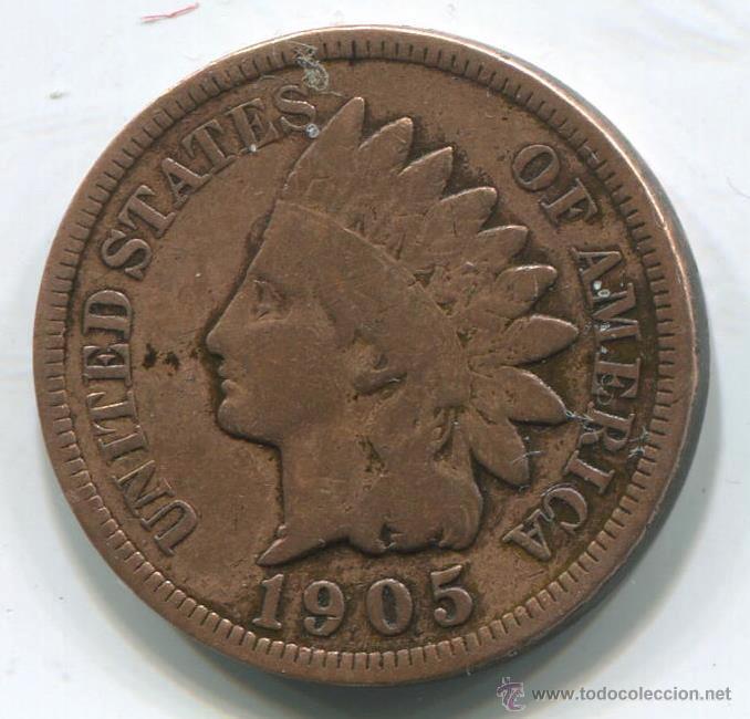 Monedas antiguas de Am&eacute;rica: USA. one indian cent 1905 - Foto 1