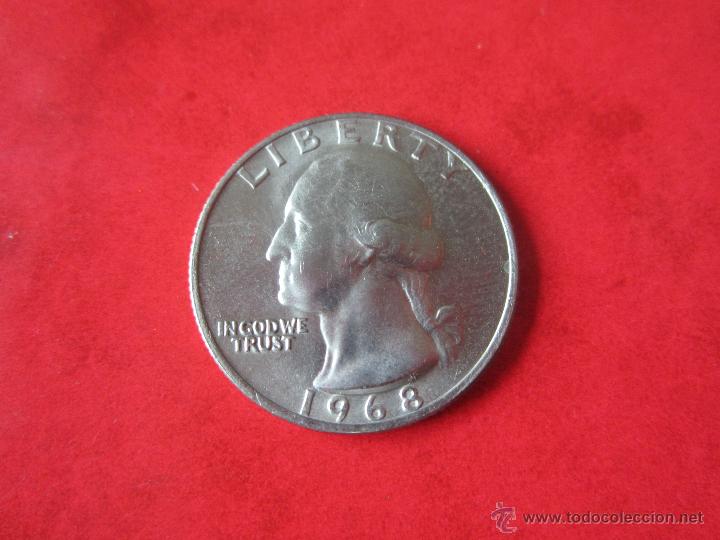 Monedas antiguas de Am&eacute;rica: USA. 1/4 de dollar. 1968 - Foto 1