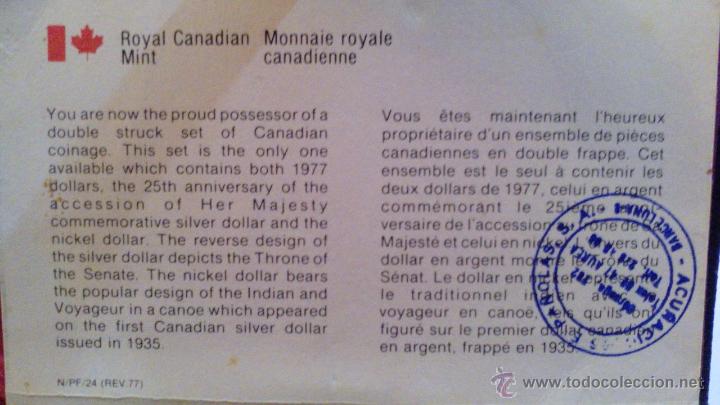 Monedas antiguas de Am&eacute;rica: ESTUCHE proof DE MONEDAS DE CANADA 1977 - Foto 3