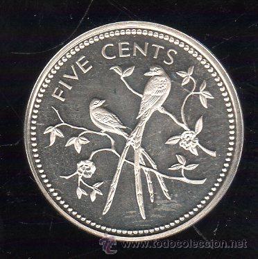 Monedas antiguas de Am&eacute;rica: BELICE. 5 CENTIMO. 1974. PROOF - Foto 1