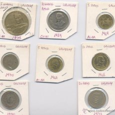 Monedas antiguas de América: LOTE DE URUGUAY-5 PESOS-5 NUEVOS PESOS-10 PESOS-10 NUEVOS PESOS-20 PESOS Y 50 PESOS. Lote 49701374