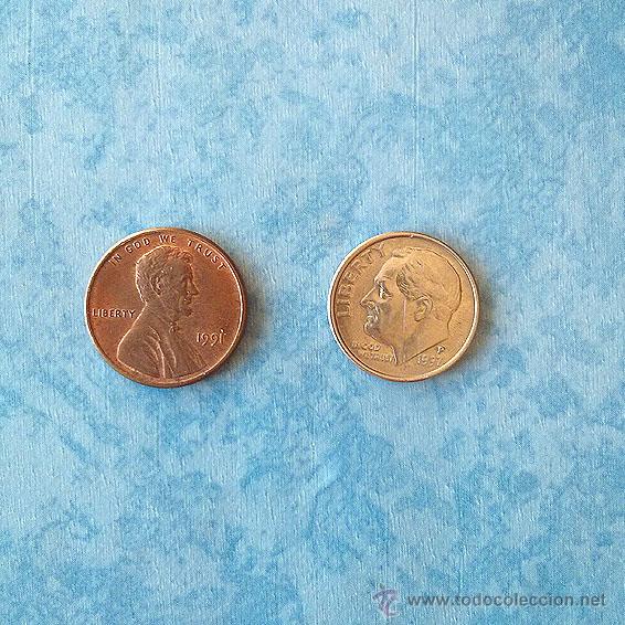 Monedas antiguas de Am&eacute;rica: Monedas - Canad&aacute; y EE.UU. - Foto 3
