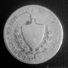 Monedas antiguas de América: CINCO CENTAVOS REPÚBLICA DE CUBA 1920