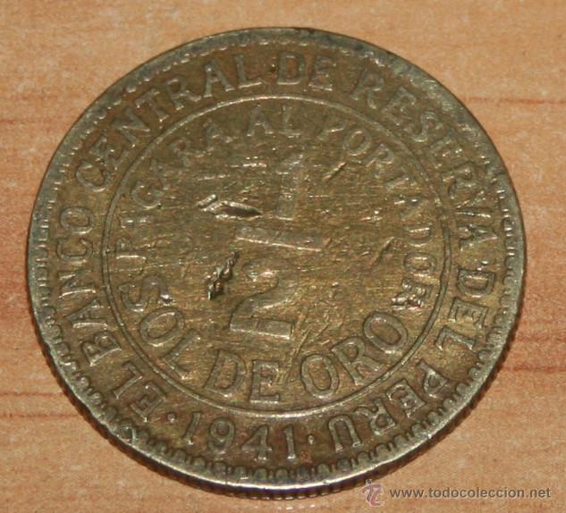 Monedas antiguas de Am&eacute;rica: MONEDA DEL PERU, 1/2 SOL DE ORO 1941 - Foto 2