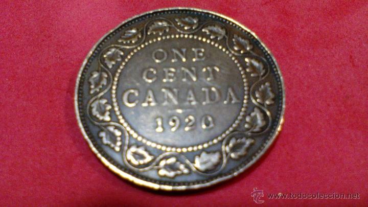 Monedas antiguas de Am&eacute;rica: CANADA, UN CENTIMO DE 1920, JORGE V - Foto 2