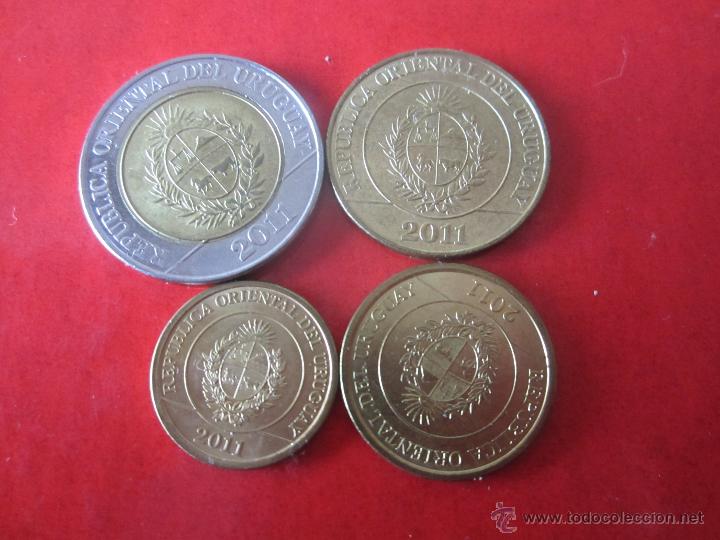 Monedas antiguas de Am&eacute;rica: Uruguay. serie de 4 monedas sin circular. 2011 - Foto 2