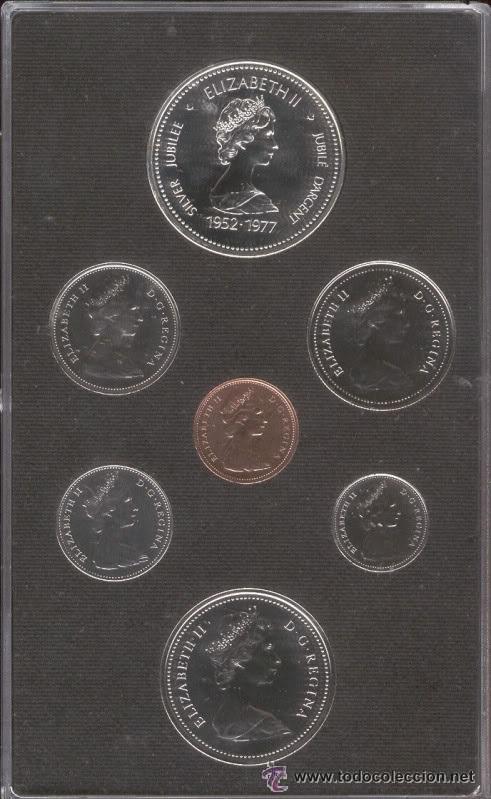Monedas antiguas de Am&eacute;rica: 7 MONEDAS CANADIENSES 1977 - Foto 2