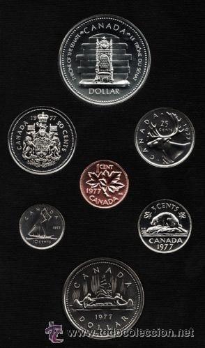 Monedas antiguas de Am&eacute;rica: 7 MONEDAS CANADIENSES 1977 - Foto 3