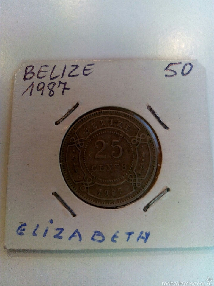 Monedas antiguas de Am&eacute;rica: BELIZE 25 CENTS 1987 - Foto 1