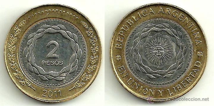 Monedas antiguas de Am&eacute;rica: ARGENTINA 2 PESOS 2011 - Foto 1