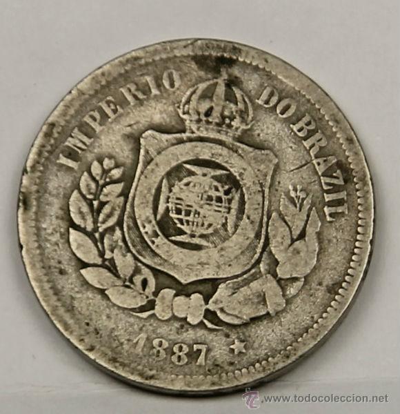 Moedas antigas da Am&eacute;rica: MO-148 - MONEDA EN CUPRONIQUEL,PEDRO II. 1887. BRASIL. 100 R&Eacute;IS.