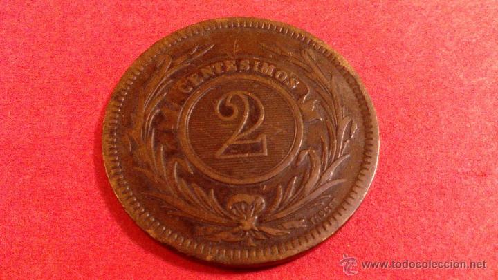 Monedas antiguas de Am&eacute;rica: URUGUAY, DOS CENTESIMOS DE 1869 - Foto 1