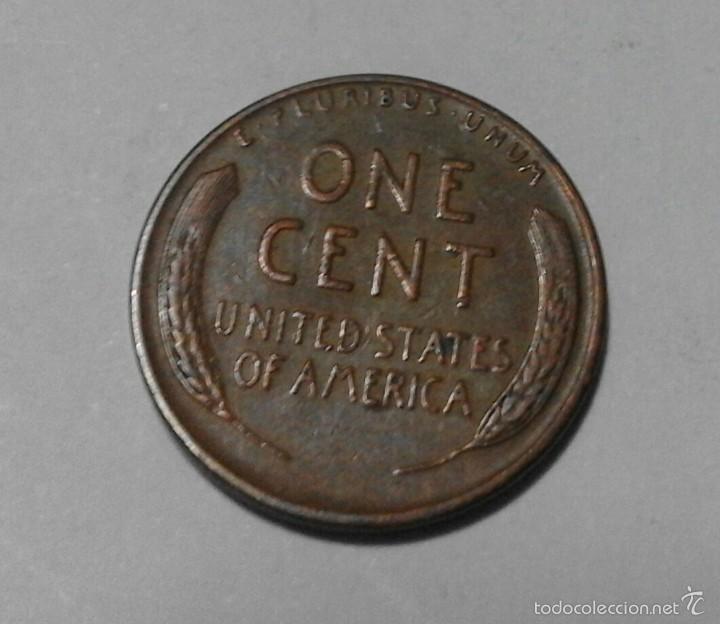Monedas antiguas de Am&eacute;rica: Moneda de one cent EEUU del a&ntilde;o 1942 - Foto 2