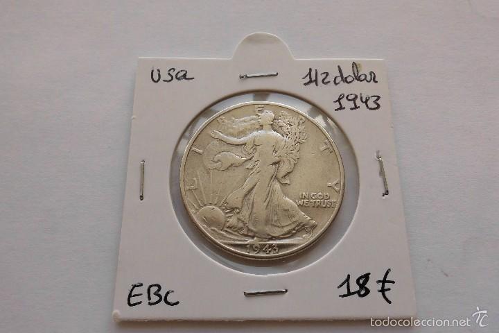 Monedas antiguas de Am&eacute;rica: 1/2 dolar 1943 USA - Foto 1