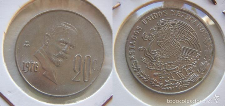 Monedas antiguas de Am&eacute;rica: MONEDA DE M&Eacute;JICO 20 CENTAVOS 1976 - Foto 1